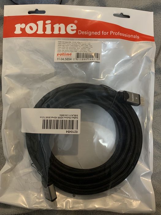 HDMI кабел Roline 7.5м