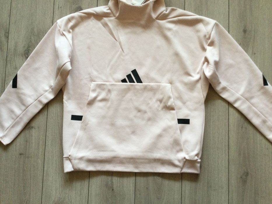 НОВ оригинален бледо розов памучен суичър ADIDAS ZNE размер L от САЩ