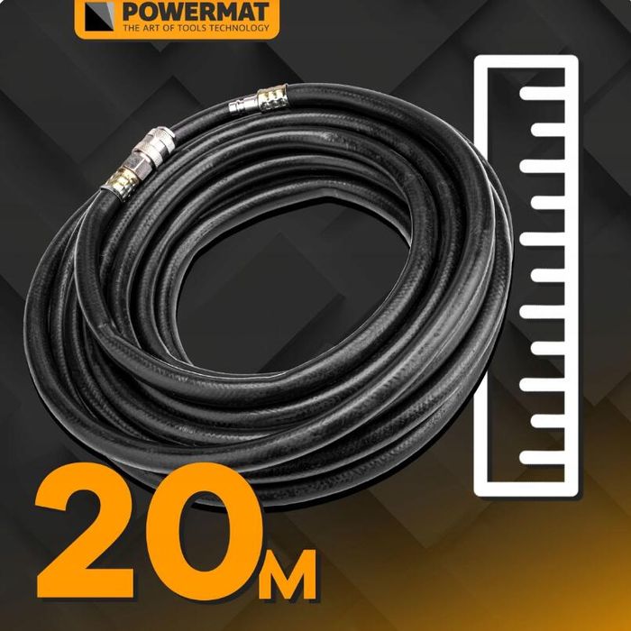 Furtun pneumatic pentru aer comprimat, lungime 20 metri, 20 bari, 10 x