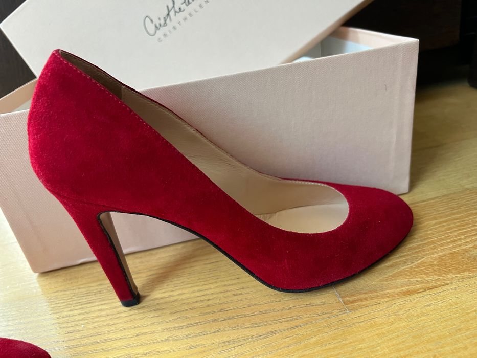 Дамски официални обувки, естествен велур No 37