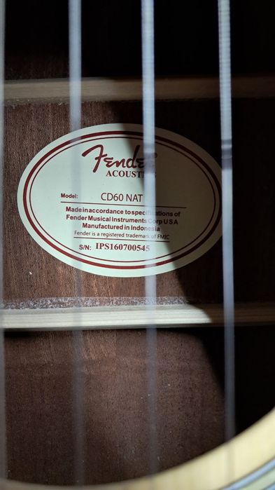 Fender cd 60 nat