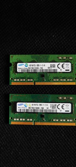 Kit 8GB RAM Samsung DDR3L 1600MHz – 2x4GB Laptop
