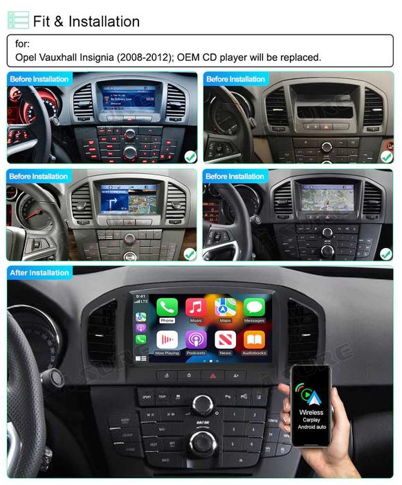 Мултимедия за Opel Insignia Навигация Android плеър двоен дин 2 DIN