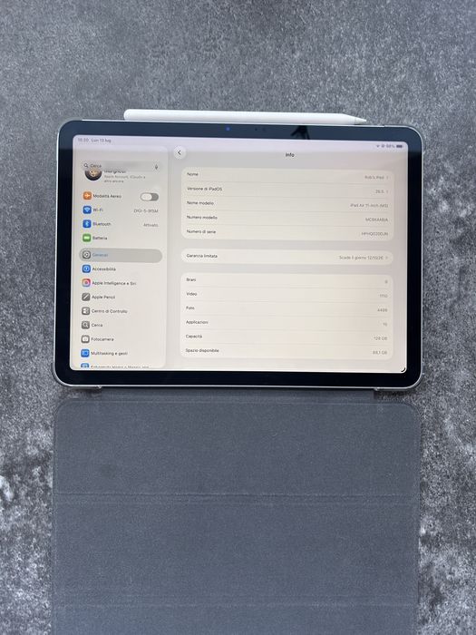 Ipad air M3 11 cu apple pencil pro