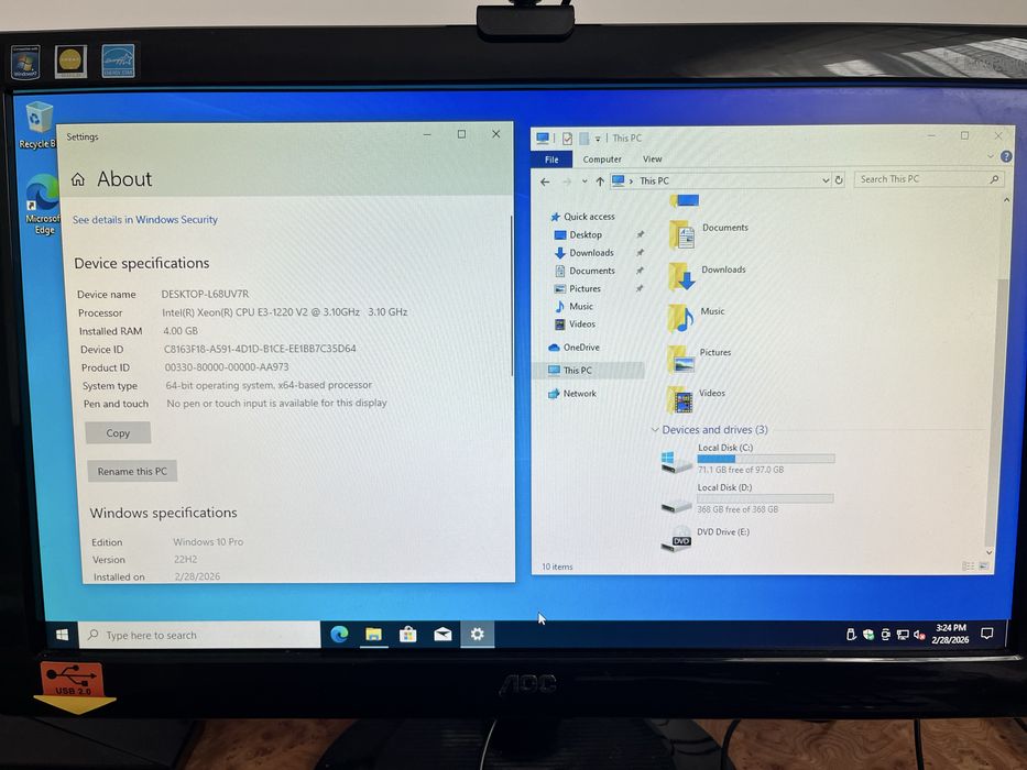 Unitate PC HP, Procesor Intel, placa video AMD