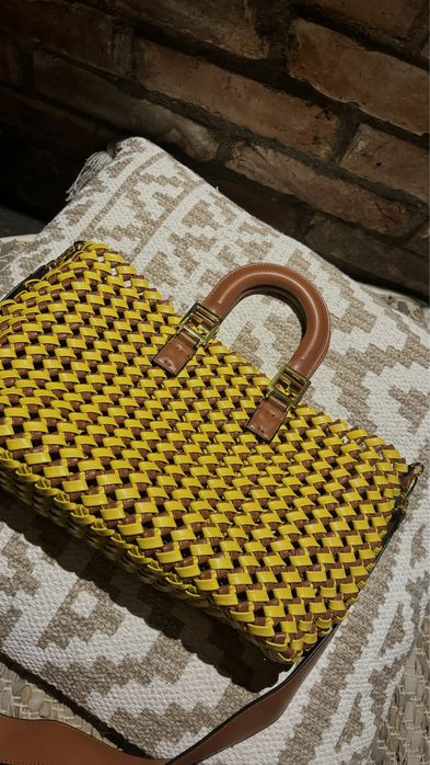 Fendi жълта чанта