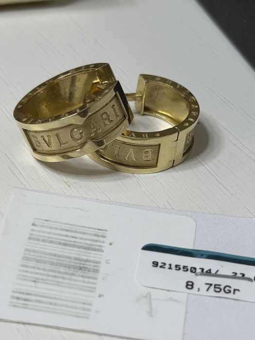 Золотые серьги (Италия), 585 проба, 8,75 г
