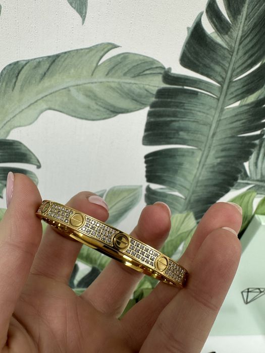 Bratara Love Cartier Full Diamond. Otel inoxidabil