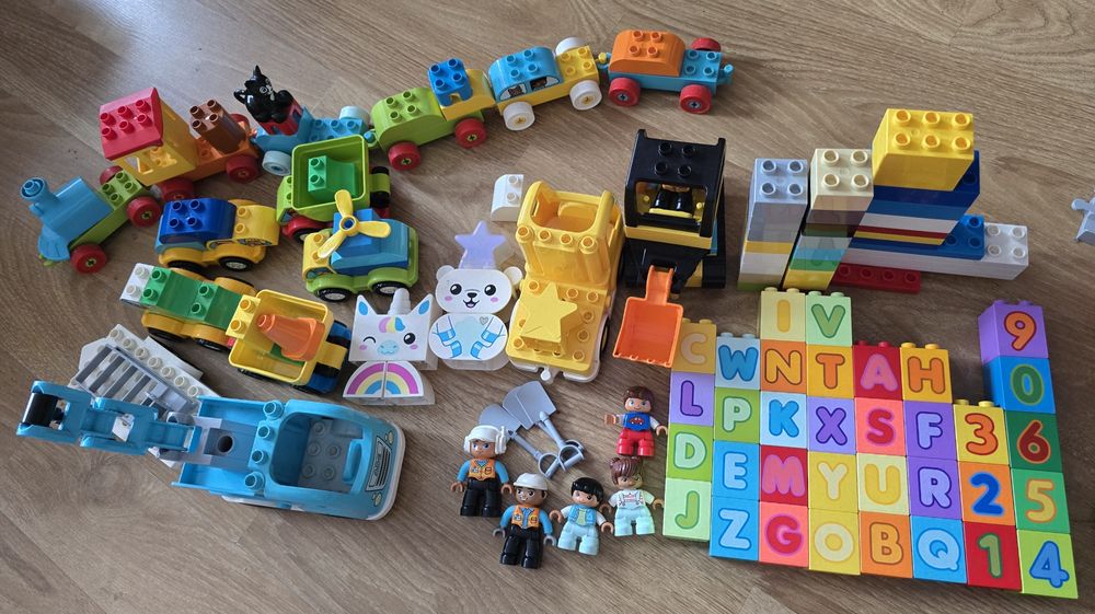 Tren Lego Duplo cu sine si pod (complet)+ alte seturi incomplete