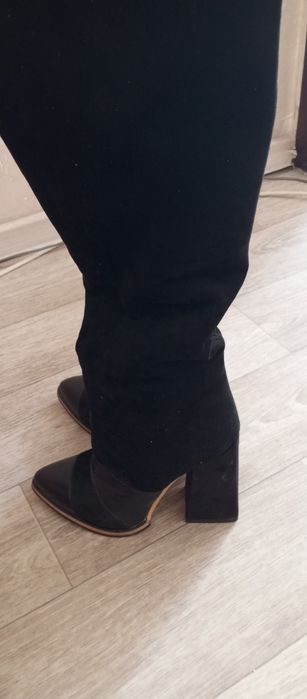 сапоги замшевые до колена