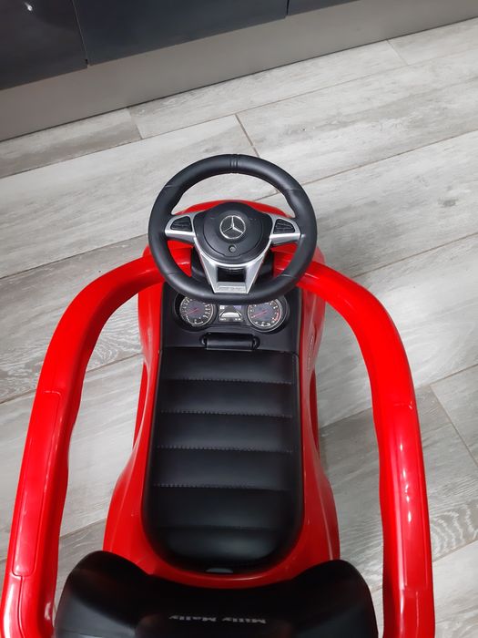 Mașinuță copii, Mercedes AMG, cu melodii și claxon, maner de împins