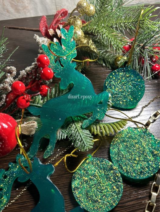 Продам ёлочные игрушки из эпоксидной смолы