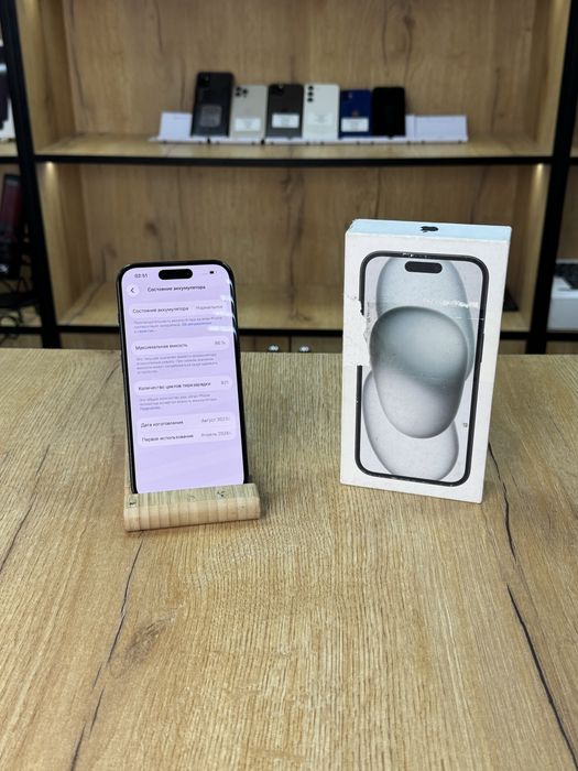 Телефон Iphone 15 128  gb 86% черный