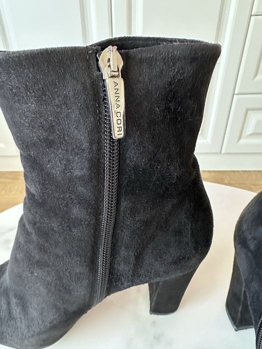 Botine Anna Cori din piele intoarsa - 37 - 10 cm