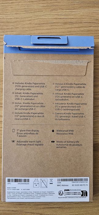 Kindle paperwhite, gen 12,16 gb