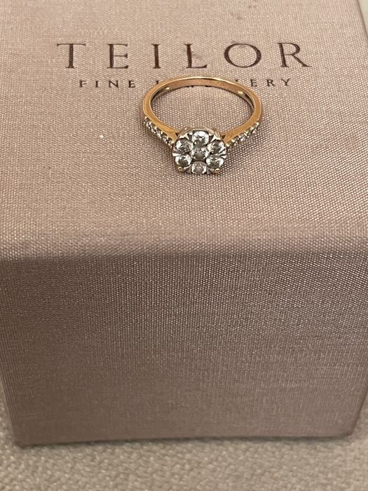 Inel de logodna TEILOR aur roz 18K diamante 0.5ct M48