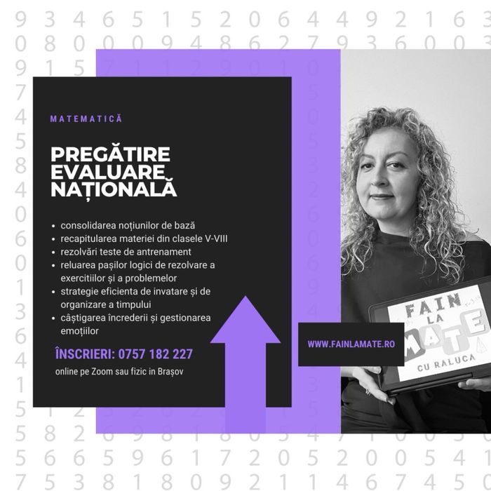 Meditatii matematica pregatire Brasov 5-8 Evaluare Nation FAIN LA MATE