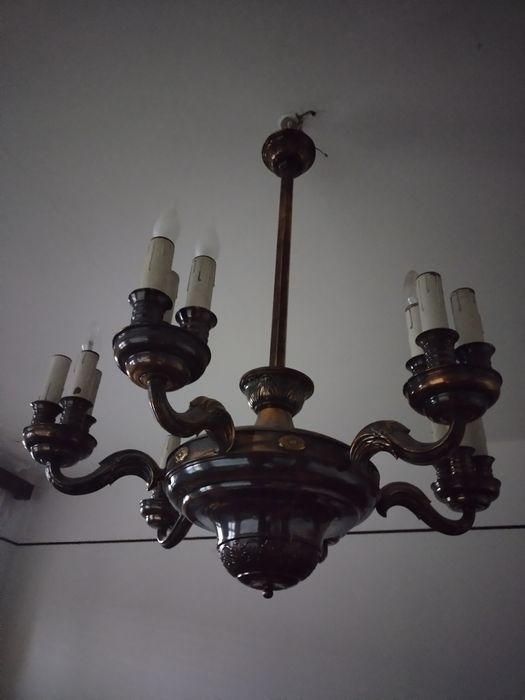 Candelabru interbelic, foarte mare, 18 becuri