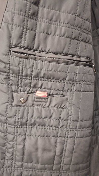 Geaca lunga office neagra Pierre Cardin marimea 56 / XXL