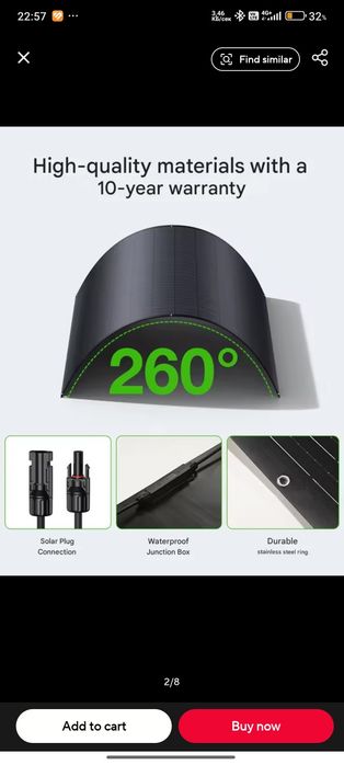 Соларен панел 240w пластичен