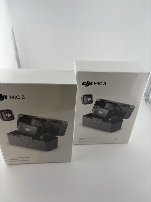 Microfon DJI - Mic 3, 2 TX + 1 RX + Charging Case, negru,sigilate