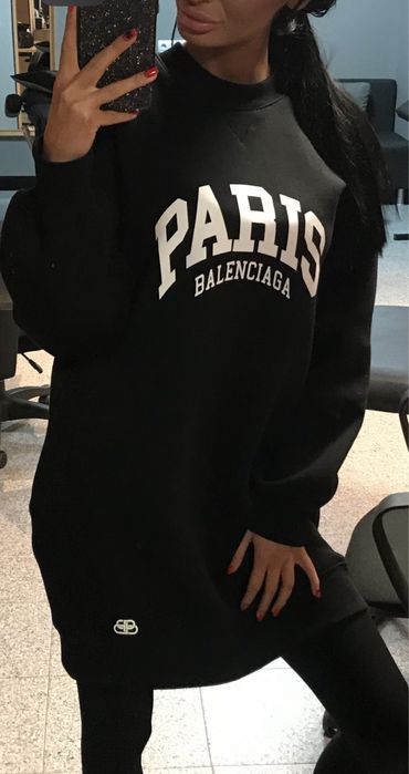 Рокля/суитшърт Balenciaga Paris