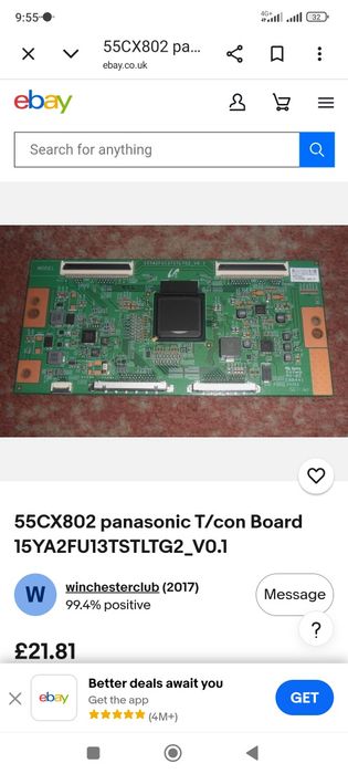 Tv Panasonic seria tx55 dezmembrat