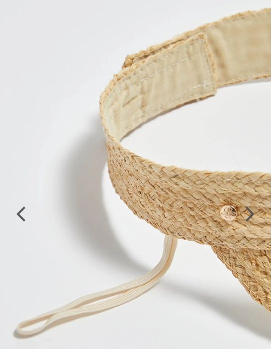 Соломенная кепка-козырек и сумочка