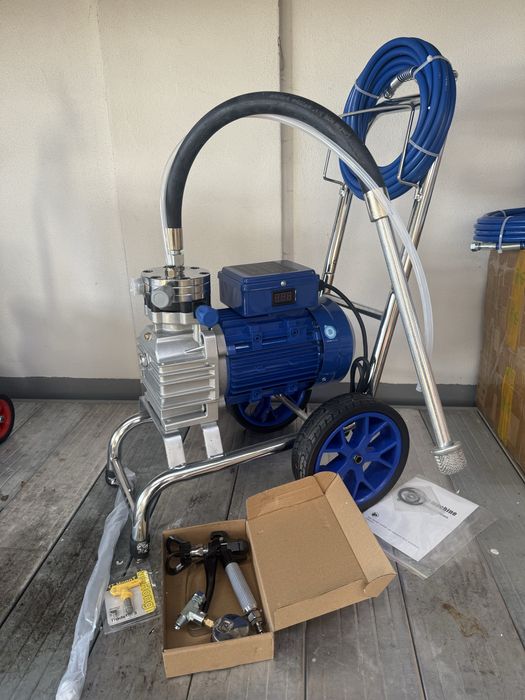 Pompa vopsit zugravit varuit airless 220v 4,9kw pistol furtun diuza