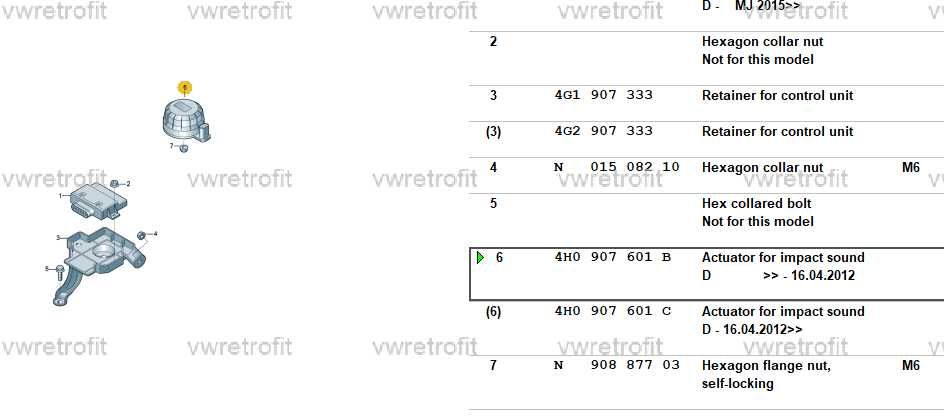 Actuator Modul calculator generatos sunet 4H0907601B Audi A6 A7 4G C7