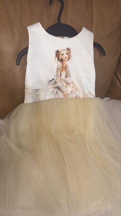 Детска официална рокля 5-6г като нова