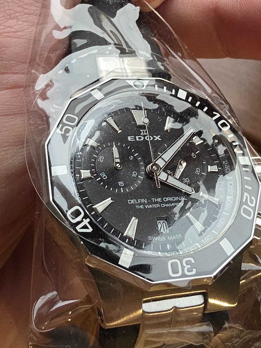 Швейцарски мъжки часовник EDOX Delfin с референция 10112 3NCA NIN