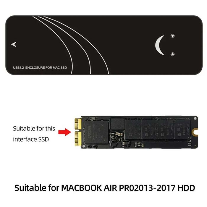 Корпус SSD USB-C для MacBook Air и Pro (2013-17)