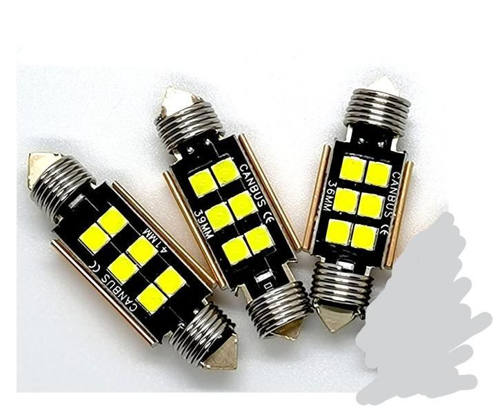 Лед крушки 2бр. сулфидни C5W LED Canubs 6SMD 3030 чип