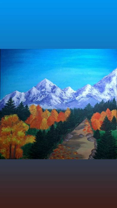 Tablou canvas pictat manual