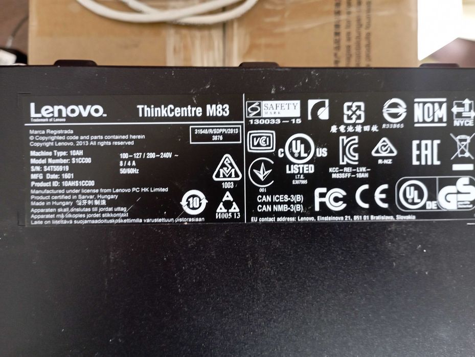 Lenovo thinkcentet m83 торговое оборудование