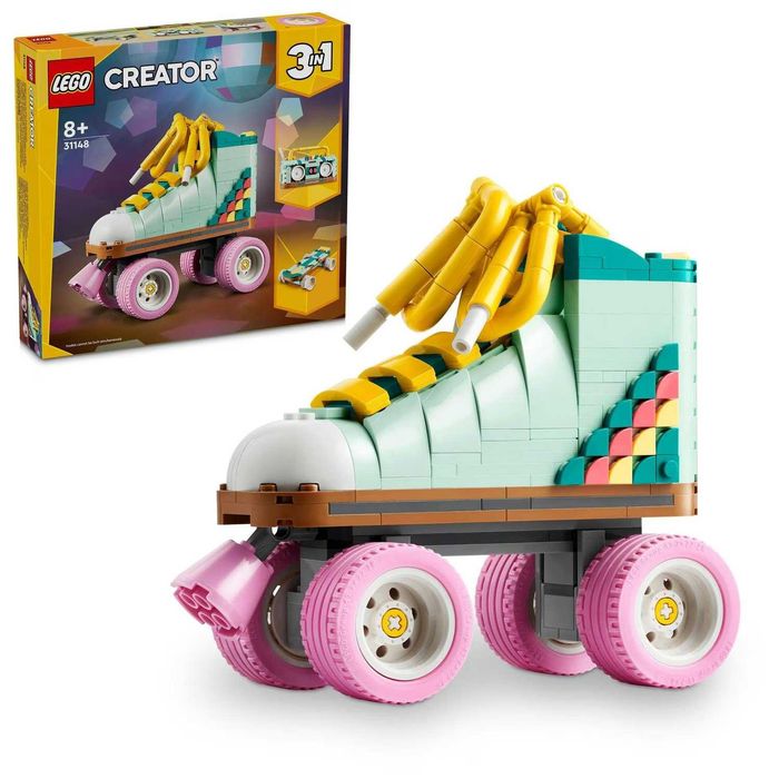 LEGO Creator 3 in 1 - Patina cu rotile retro 31148, 342 piese (nou)