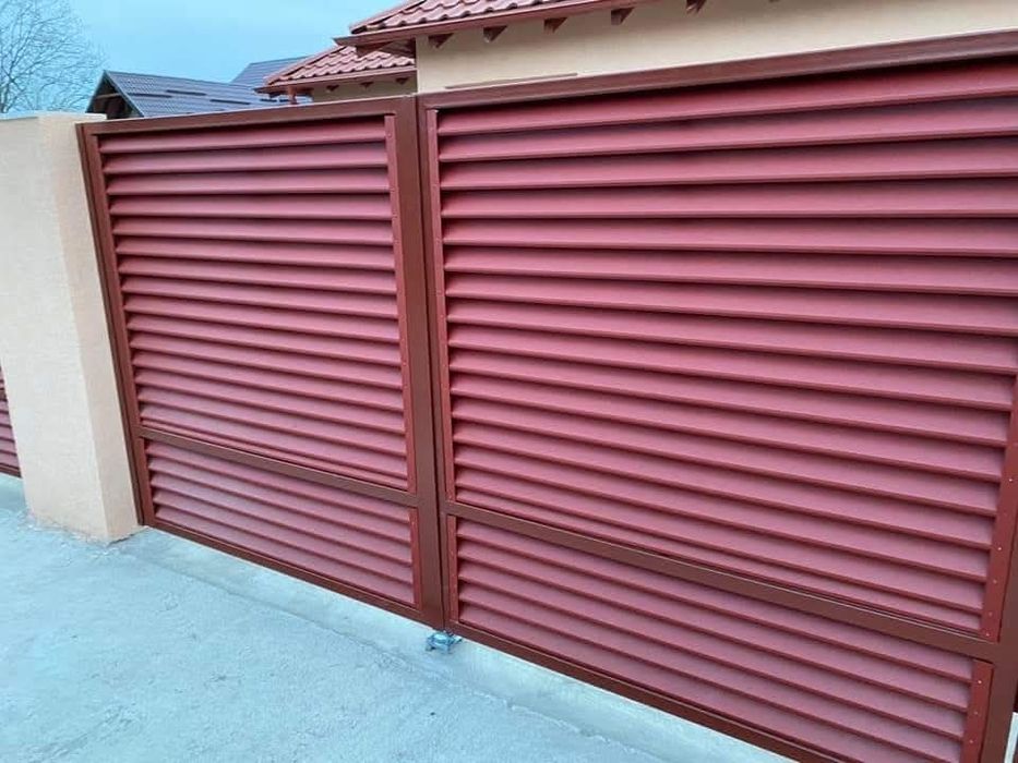 Garduri din panou stil jaluzele, din sipca metalica, tabla, plasa, BCA