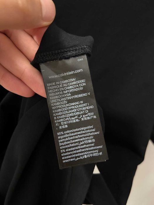 Calvin Klein Jeans тениска – оригинал | черна | размер L (етикет XL)
