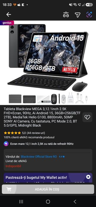 Vand tableta Blackview Mega 3