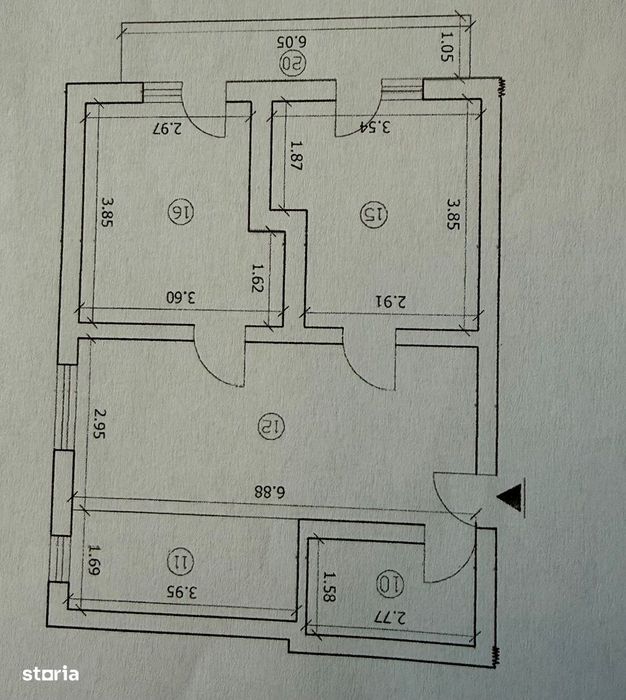 Apartament 3 camere, 63mp, etaj 1, bloc nou, mobilat si utilat