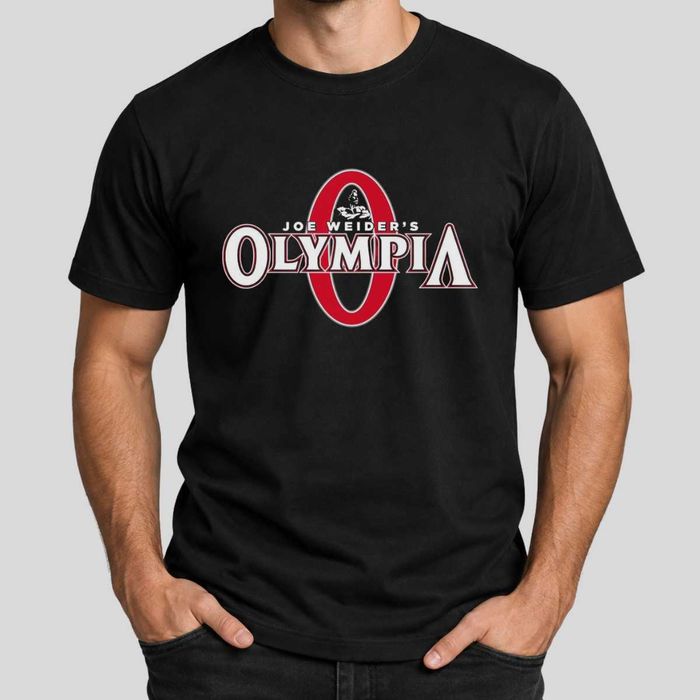 Мъжка памучна тениска OLYMPIA черни мъжки тениски  размери С-5ХЛ