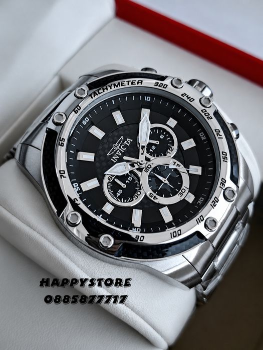 INVICTA Speedway Silver Steel 50 mm, Инвикта нов мъжки часовник