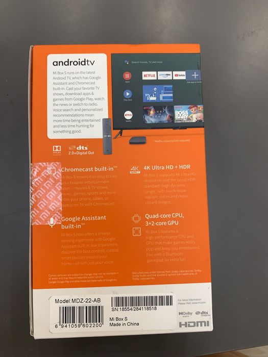 Mi box s 4k tv box новый