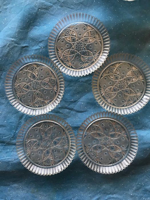 Нов Сервиз Купички Сосиера Плата Плато Чаша Посребрена Фруктиера