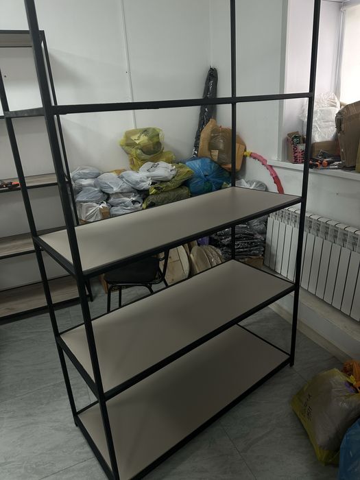 Стеллаж в стиле лофт (металл + дерево)