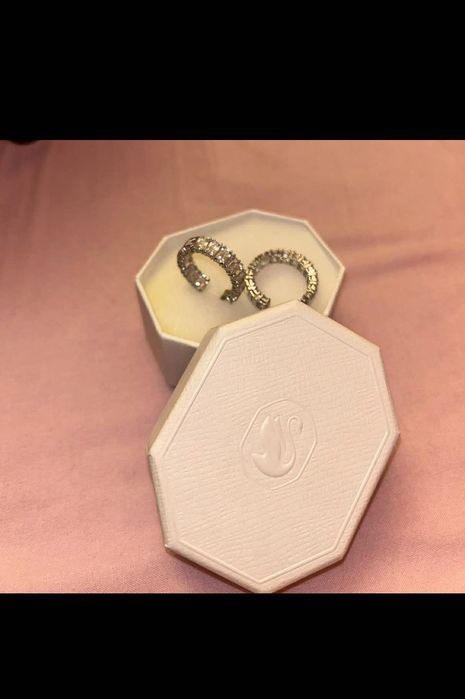 Обеци Svarowski халки със гаранция