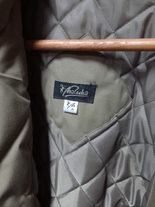 Зимно яке шуба маслено зелена XL