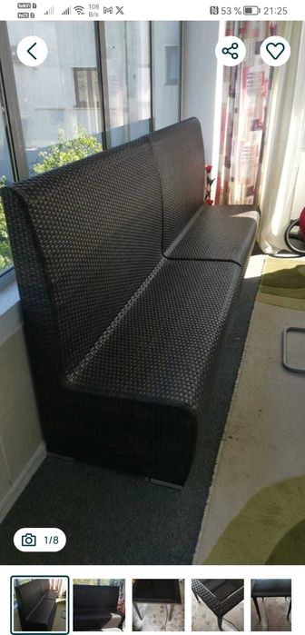 banca gradina terasa ratan sintetic impletit