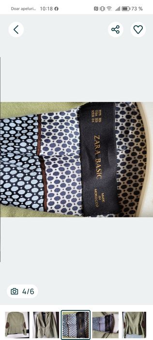 Zara sacou, blazer catifea XS